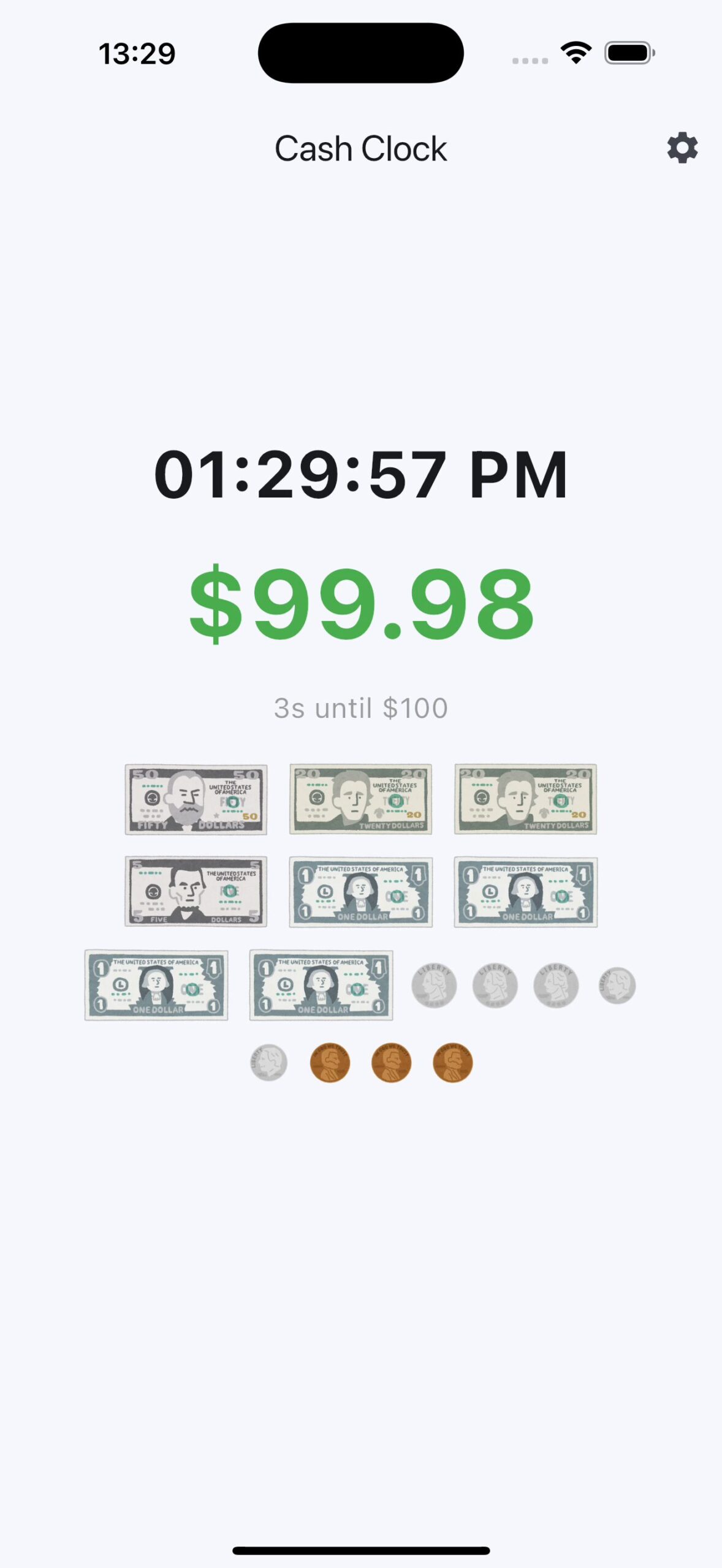 CashClock – shows your earnings in real time | sheepwings.com